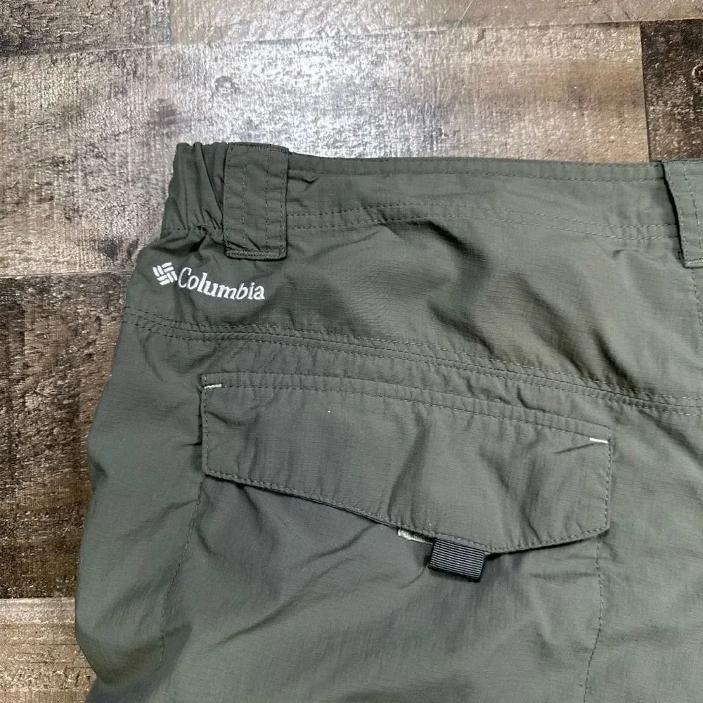 Columbia Men’s Size 36 Cargo Shorts Olive Green 10 Inch Inseam Sun Protection